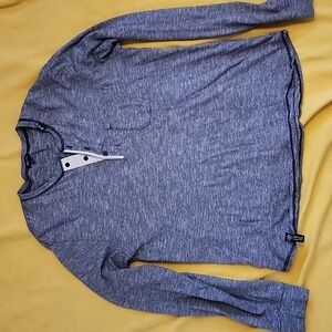 LRG Long-Sleeve Tee B&W stripes with Pocket